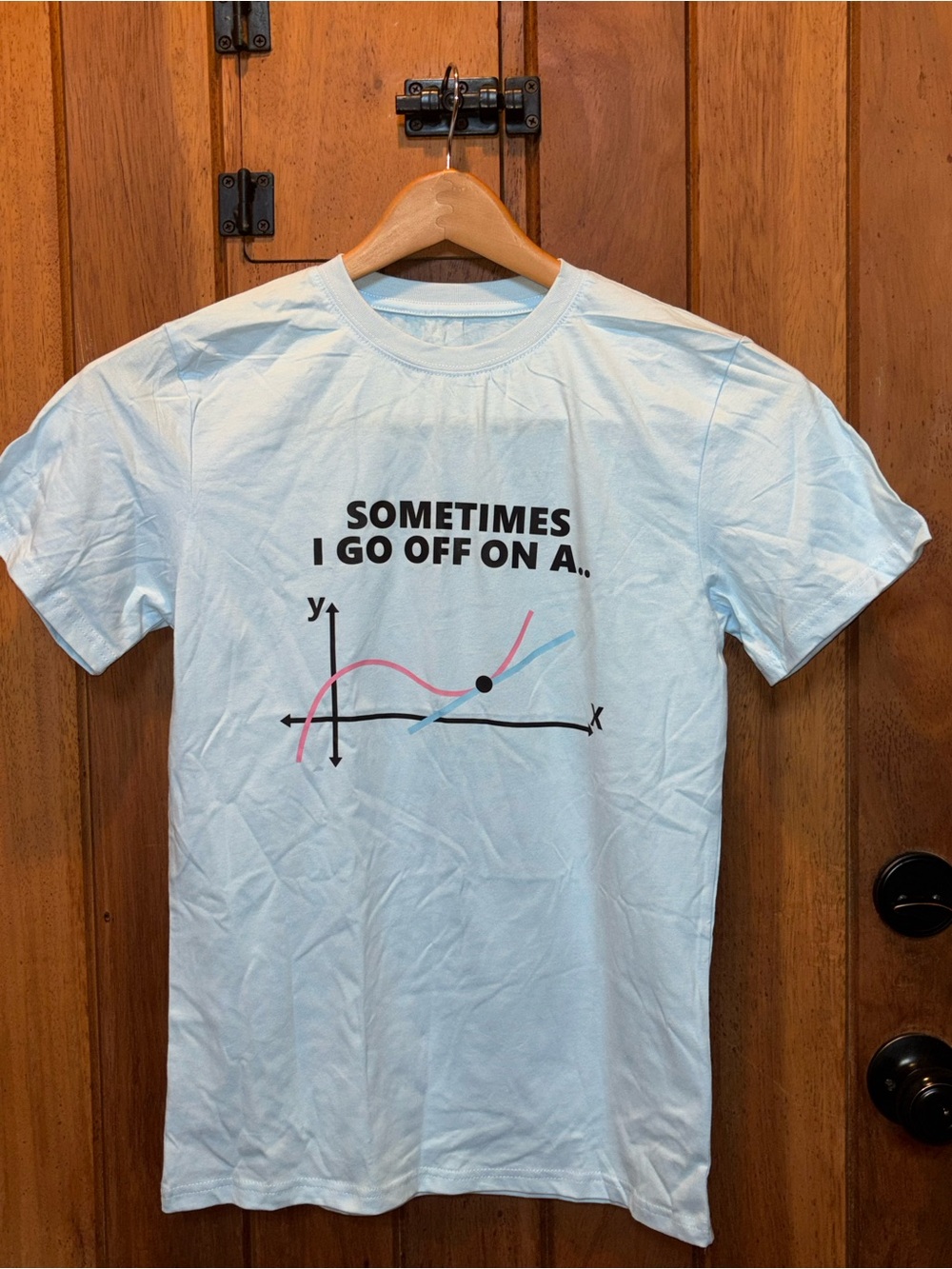 Light Blue Graphic Tee - "Sometimes I Go Off On A..."